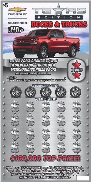 Texas Lottery 'Drives' Scratch Ticket Portfolio Growth With Chevrolet® Silverado® Launch