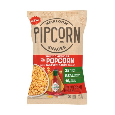 Pipcorn’s New Spicy Cheddar Popcorn with TABASCO® Sauce Flavor