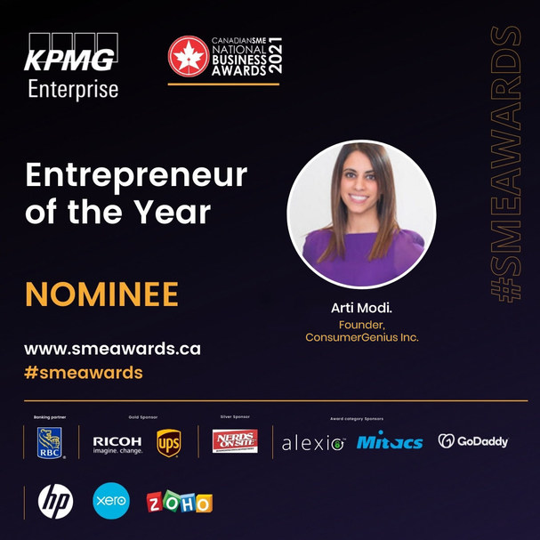 Arti Modi Nominated for the KPMG Entrepreneur of the Year Award - Vimarsana News