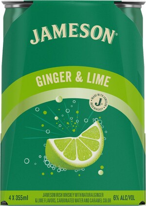 JAMESON® IRISH WHISKEY MAKES A SPLASH IN THE READY-TO-DRINK CATEGORY WITH FIRST-EVER U.S. LAUNCH OF JAMESON® GINGER &amp; LIME COCKTAIL IN A CAN