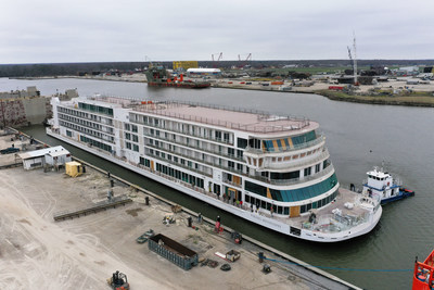 Hosting 386 guests in 193 all outside staterooms, the new state-of-the-art Viking Mississippi, pictured here at Edison Chouest Offshore’s LaShip shipyard in Houma, Louisiana, is inspired by Viking’s award-winning river and ocean ships and will feature elegant Scandinavian design, as well as public spaces that are familiar to guests but reimagined for Mississippi River voyages. For more information, visit www.viking.com.