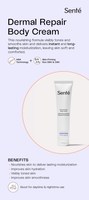 Sente Dermal Repair Body Cream consumer brochure. This deeply nourishing, repairing cream delivers lasting moisturization and  promotes repair from within by boosting the skins immune response to inflammation. The result is visibly smoother, more toned-looking skin