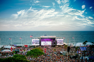 An aerial view of the 2018 Carolina Country Music Fest (CCMF) along the coastline in Myrtle Beach,  S.C. This year's event will be held June 9 - 12 with a highly anticipated artist schedule.