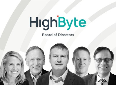 HighByte Board of Directors (from left to right): Elizabeth Peters, Corson Ellis, Tony Paine, Seth Lawry, and Sujeet Chand