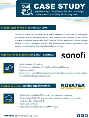 Case Study: Sanofi Genzyme Digitizes Environmental &amp; Utility Monitoring Data With Novatek