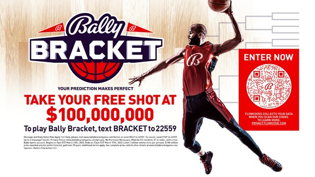 BALLY S OFFERS BIG MONEY REWARD FOR PERFECT NCAA TOURNAMENT BRACKET