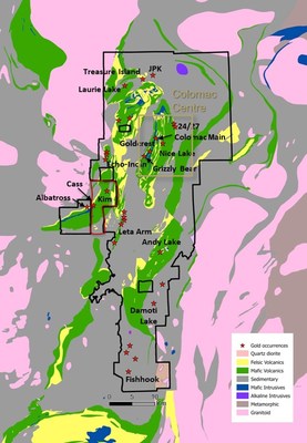 Figure 1 – Indin Lake Gold Property Map – Northwest Territories, Canada (CNW Group/Nighthawk Gold Corp.)