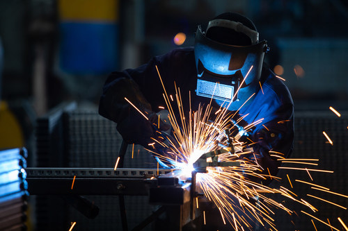 Employee welding