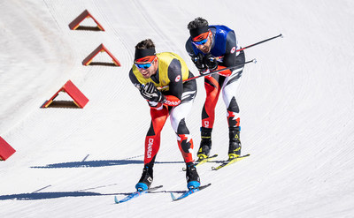Brian McKeever avec son guide Russell Kennedy prendront le dpart au sprint en ski de fond au jour 5 des Jeux paralympiques d'hiver de Beijing 2022. PHOTO : Comit paralympique canadien (Groupe CNW/Canadian Paralympic Committee (Sponsorships))