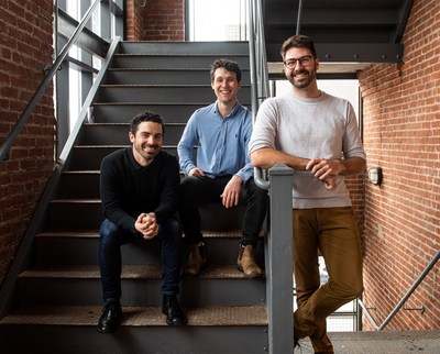 Clinia Founding Team, L-R: Simon Bédard, CEO; Etienne Soulard Geoffrion, Tech Lead; Félix La Rocque Carrier, Data & Analytics Lead (CNW Group/Clinia)