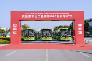 Xinhua Silk Road: 800 ônibus de gás natural da Ankai exportados para o México para operação