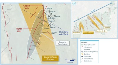 Figure 1: Tajitos and Copala Resource area Plan Map (CNW Group/Vizsla Silver Corp.)
