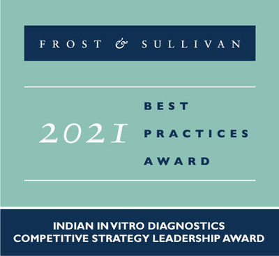 2021 Indian In Vitro Diagnostics Competitive Strategy Leadership Award (PRNewsFoto/Frost & Sullivan)