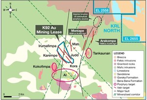 KAINANTU RESOURCES COMPLETES SUCCESSFUL AIRBORNE GEOPHYSICAL SURVEY; UPDATES ON KRL NORTH