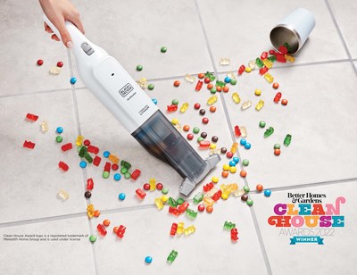 BLACK+DECKER® dustbuster® AdvancedClean™ Slim Cordless Hand Vacuum (HLVC315B10) has been awarded Best Hand Vaccum by Better Homes & Gardens in the 2022 Clean House Awards.