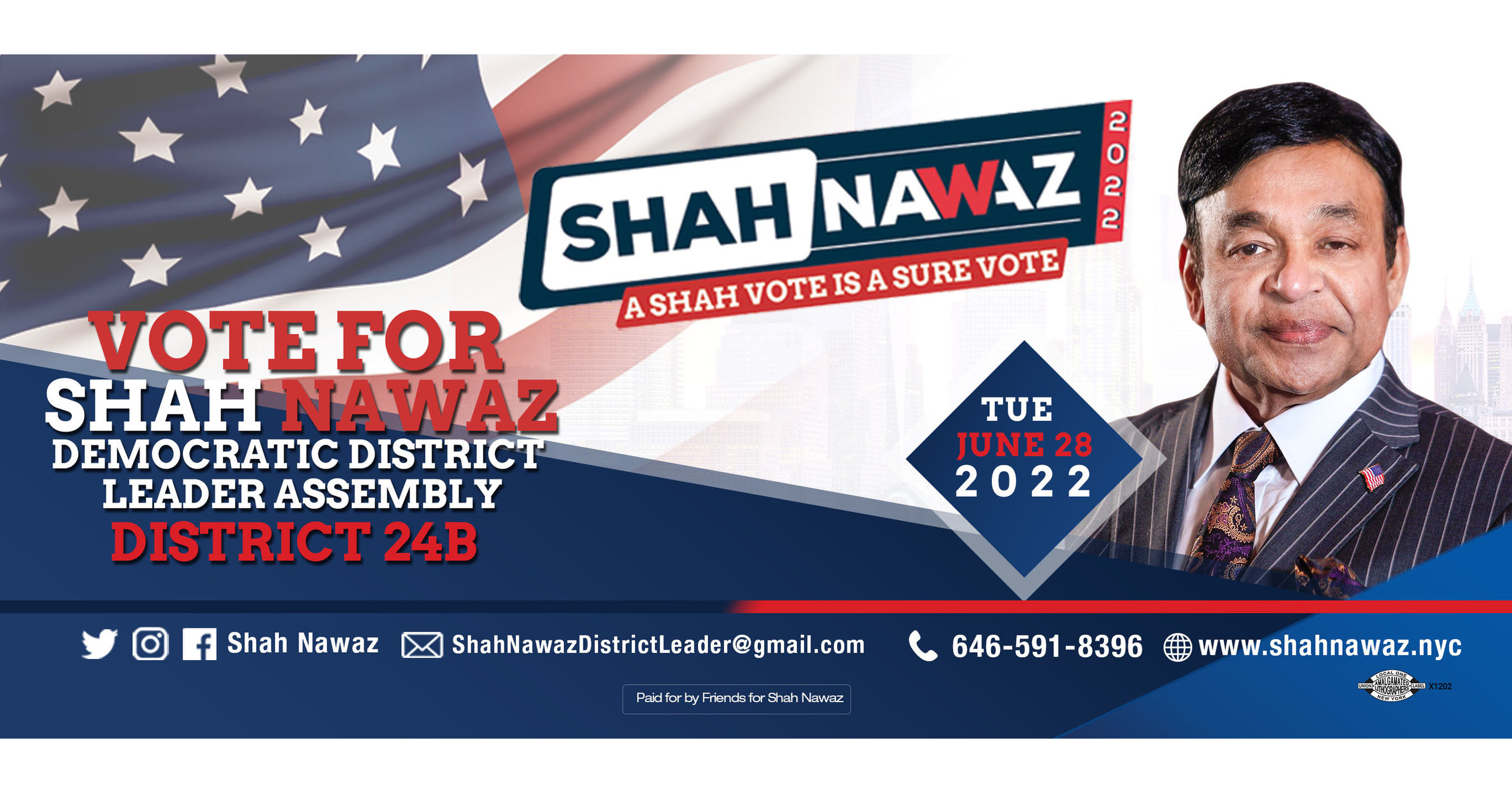 South Asian Community Leader Launches Bid for District Leader Office