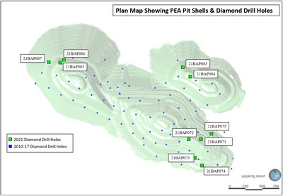 Figure 1: Plan Map of Baptiste Resource Drill Holes (CNW Group/FPX Nickel Corp.)