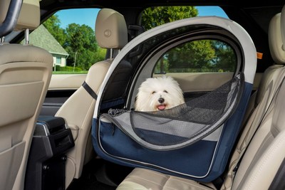 The crate has two zip-open side doors that make it simple for pets to get in and out of the car between trips, and the drawstring openings on the crate are perfect for passing toys and treats without unzipping the door.