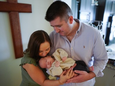 Garrett and Lizzie Reese, with their son Nolan. Nolan was born prematurely at Edward Hospital in Naperville, Ill., and was cared for by the same physician that took care of his mother when she was born prematurely at the same hospital.