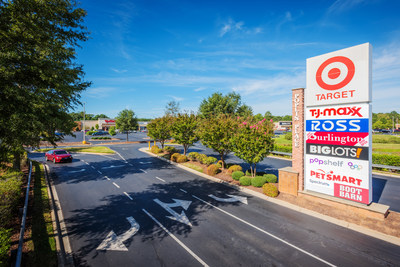 Poplin Place, a fully-leased, 196,462-square-foot power center in metro Charlotte, is anchored by TJ Maxx, Ross, Big Lots, and Burlington, and is shadow-anchored by Target.