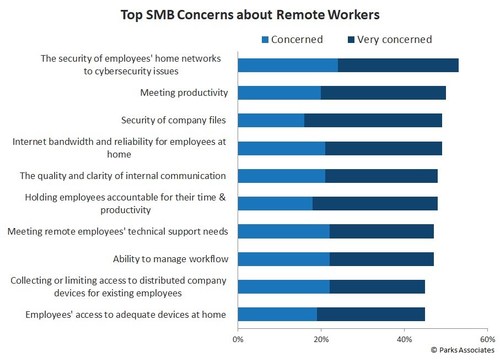 Parks Associates: Top SMB Concerns about Remote Workers