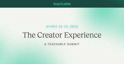 Teachable's summit will be held virtually from March 22-24 and is open to everyone.