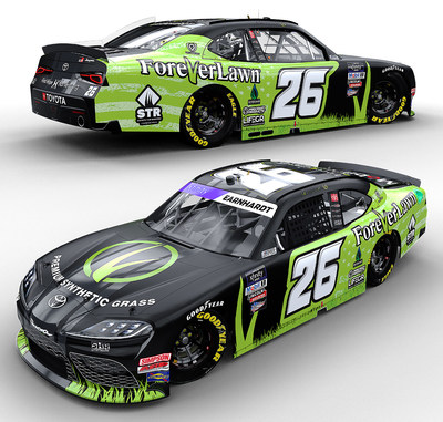 Earnhardt will pilot the No. 26 ForeverLawn Toyota GR Supra with the 2022 Black and Green Grass Machine paint scheme. Viewers can follow Earnhardt and the ForeverLawn car by watching on FS1 or on Instagram, Twitter, and Facebook using #blackandgreengrassmachine.