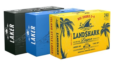 Laker Lager, Laker Ice and LandShark Lager 24-Pack Suitcase (CNW Group/Waterloo Brewing Ltd.)