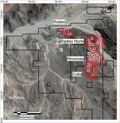 Figure 2 - Location of targets in San Pietro Project (CNW Group/Golden Arrow Resources Corporation)