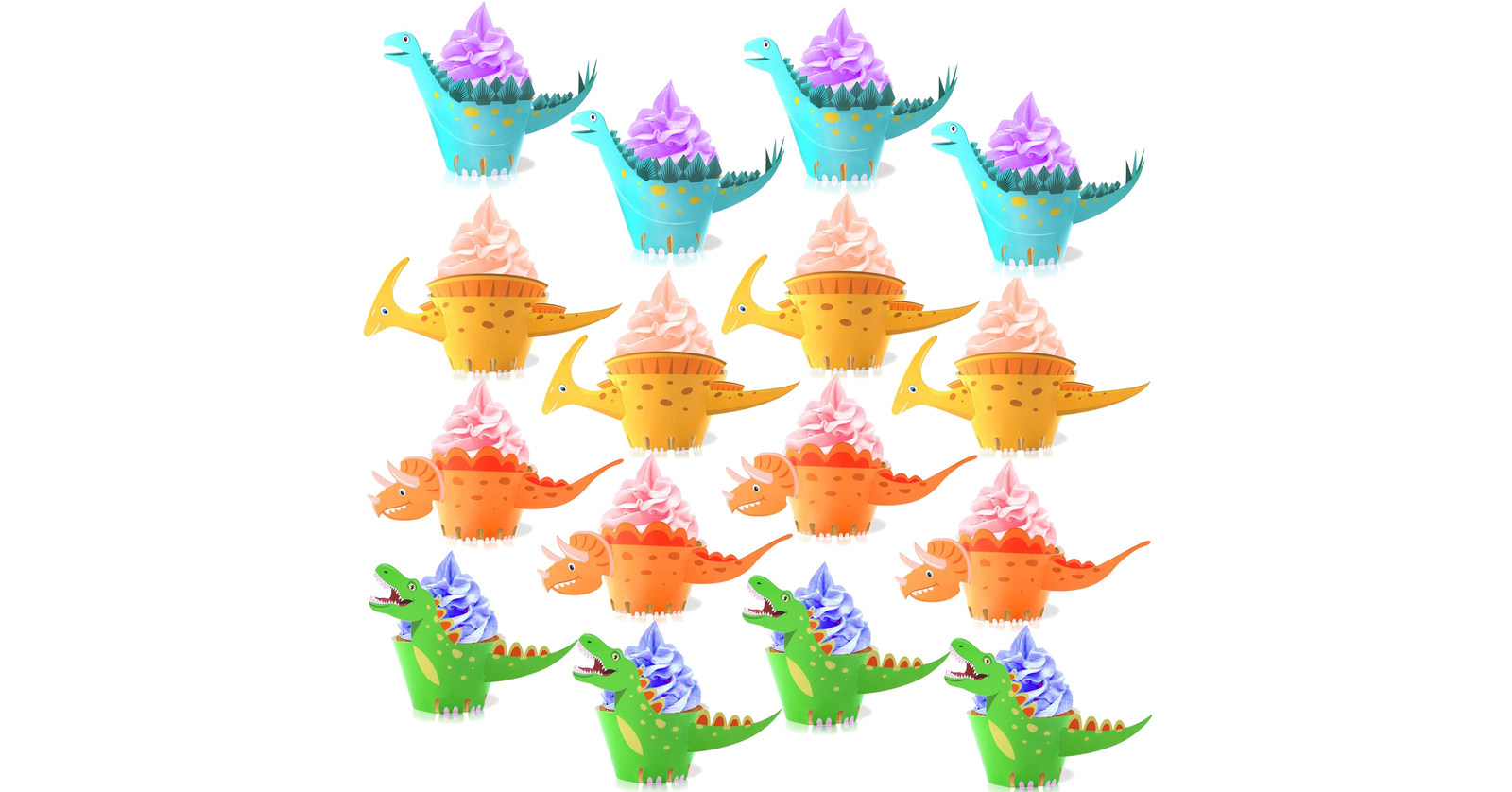Konsait’s Dinosaur Cupcake Wrappers and Toppers Provide Dino-Mite Pleasurable to Any Get together
