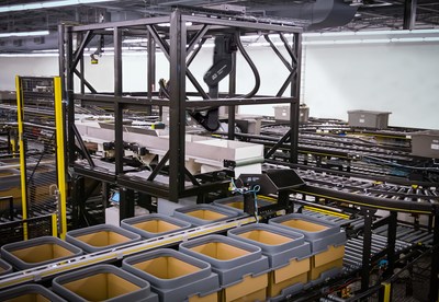 Berkshire Grey Robotic Product Sortation system autonomously filling store orders