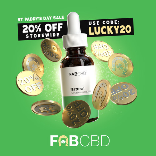 FAB CBD St Patrick's Day Sale - Save 20% Off Storewide