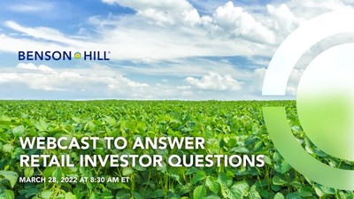 Benson Hill announced the start of a four-day Q&A forum for registered retail and other investors of Benson Hill. Questions can be submitted beginning today through March 24, 2022.