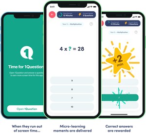 1Question Launches World's First App Where Kids Earn Screen Time By Correctly Answering Educational Questions