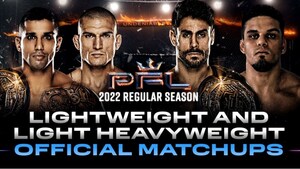 PFL ANNOUNCES 2022 SEASON KICKOFF MAIN EVENT AND FULL CARD MATCHUPS FOR LIGHTWEIGHTS AND LIGHT HEAVYWEIGHTS APRIL 20 ON ESPN