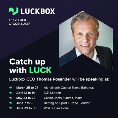 Real Luck Group CEO Thomas Rosander will be speaking at several leading investor and industry events (CNW Group/Real Luck Group Ltd.)