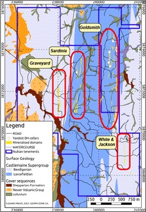 NUBIAN COMPLETES SUCCESSFUL DRILL PROGRAM AT YANDOIT GOLD PROJECT, VICTORIA, AUSTRALIA