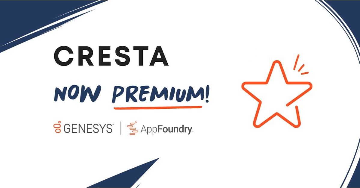 Cresta Now Available as a Genesys Premium AppFoundry Application