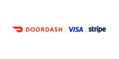 Logo de DoorDash x Visa x Stripe (Groupe CNW/Visa Canada)