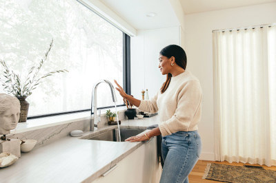 The new Moen Smart Faucet with Motion Control features innovative touchless sensor technology and voice control functionality to distribute water with more precision than ever to make sure users have advanced control over their water. Moen Smart Water products also allow homeowners to see how much water they are using so they can choose to be more mindful of resources.