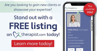 Stand out with a free listing on therapist.com