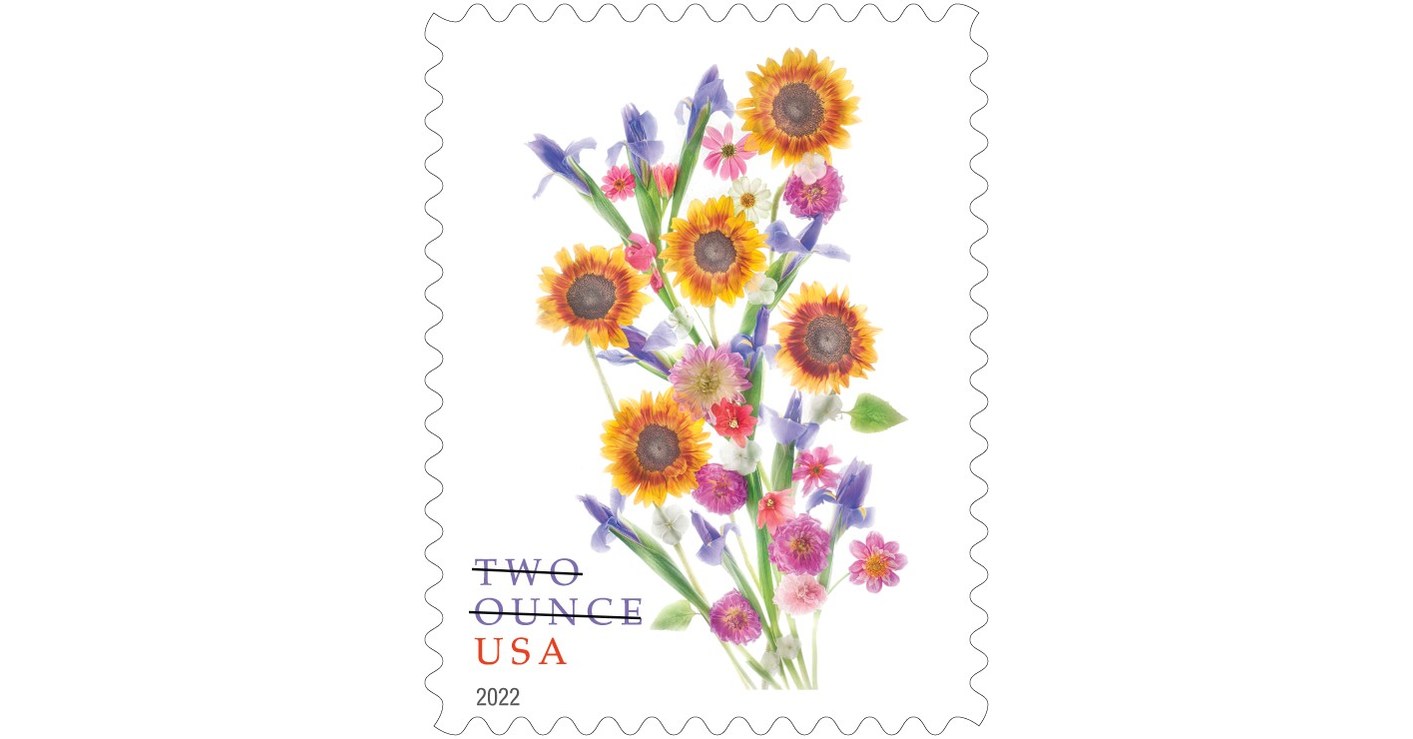 Postal Service Issues Sunflower Bouquet 2Ounce Stamp