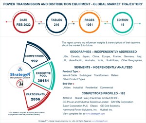 New Study from StrategyR Highlights a $312.8 Billion Global Market for Power Transmission and Distribution Equipment by 2026
