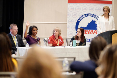 Brittany Perkins Castillo announced the “Women in the Field” initiative at the Virginia Emergency Management Association (VEMA) Symposium in Norfolk, VA.