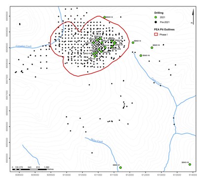 Figure 1: Casino Project 2021 Drilling Program (CNW Group/Western Copper and Gold Corporation)