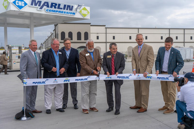 Leaders from Atlanta Gas Light, Chesapeake Utilities, Georgia Public Service Commission and the Georgia Ports Authority celebrate the opening of the Port Fueling Center outside of Savannah.