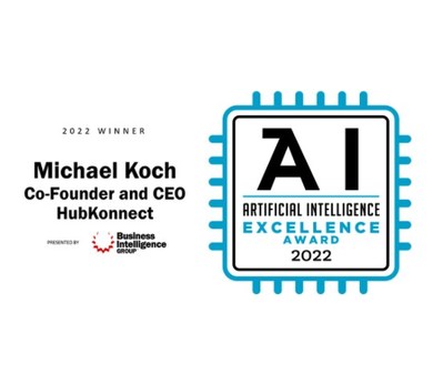 HubKonnect CEO, Michael Koch, Awarded the Artificial Intelligence Entrepreneur of the Year Award for Machine Learning