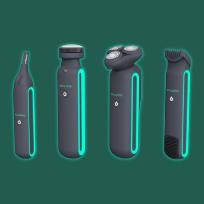 mowbie product line: Detail Trimmer, Body Grooming System, Light Stimulation Rotary Shaver and Beard Trimmer