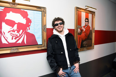 Jack took in the whole KFC experience during his visit to fried chicken headquarters, including posing with his portraits in the classic red and white hallways, created to celebrate his partnership with the brand.