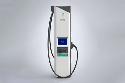 Electrify America's "next-generation" electric vehicle charger was revealed today featuring an all-new design with a single connector cable, a recessed and brighter HMI screen to help reduce sunlight glare to make it easier for customers to operate. The ultra-fast chargers offer up to 150 and 350 kilowatts of charging power.